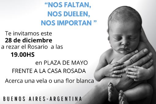 Por el fin de la vigencia del aborto, convocan a un Rosario iluminado Por el fin de la vigencia del aborto, convocan a un Rosario iluminado