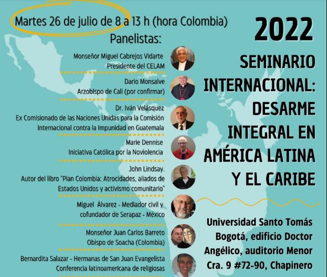 El Celam participará en un Seminario Internacional sobre desarme