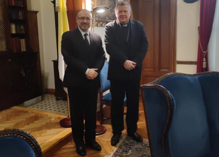 El nuncio recibió a un rabino miembro de la Pontificia Academia para la Vida El nuncio recibió a un rabino miembro de la Pontificia Academia para la Vida