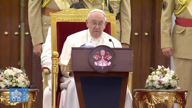 El Papa abogó desde Bahréin por "comprometernos seriamente con la paz" El Papa abogó desde Bahréin por "comprometernos seriamente con la paz"