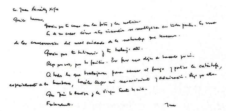 Francisco envió su "reconocimiento y admiración" a un bombero correntino Francisco envió su "reconocimiento y admiración" a un bombero correntino