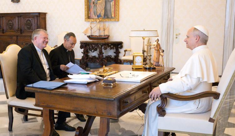 El papa León XIV recibió a los directivos del CELAM El papa León XIV recibió a los directivos del CELAM