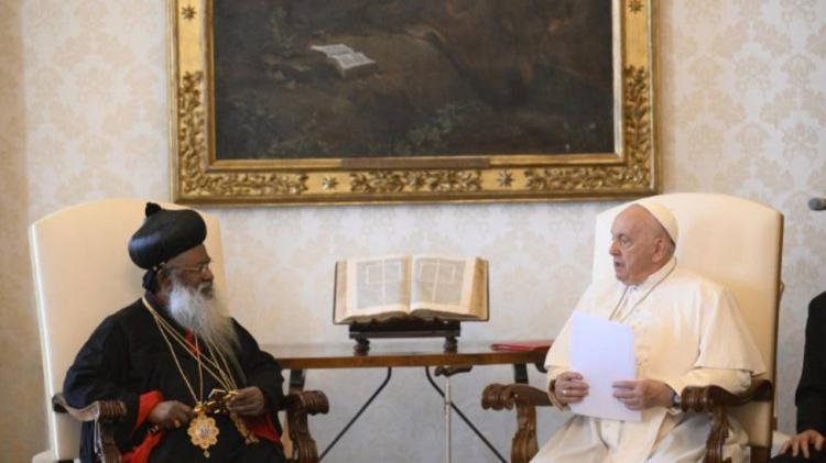 El Papa recibió a Baselios Marthoma Mathews III y se refirió a un camino compartido de fe El Papa recibió a Baselios Marthoma Mathews III y se refirió a un camino compartido de fe