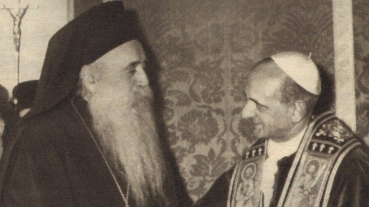 El Papa recordó el gesto de fraternidad de Pablo VI y Atenágoras hace 60 años