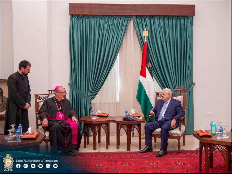 El presidente palestino felicitó a Pizzaballa por su cardenalato