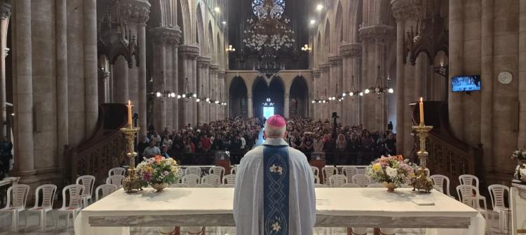 En Luján, Mons. Giobando alentó a los marplatenses a 'caminar con esperanza'
