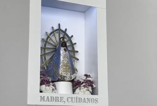 San Luis: entronizan una imagen de la Virgen de Luján en el Hospital Ramón Carrillo