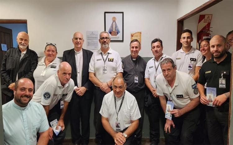 Entronizan una imagen de la Virgen del Buen Viaje en el Aeropuerto de Mar del Plata