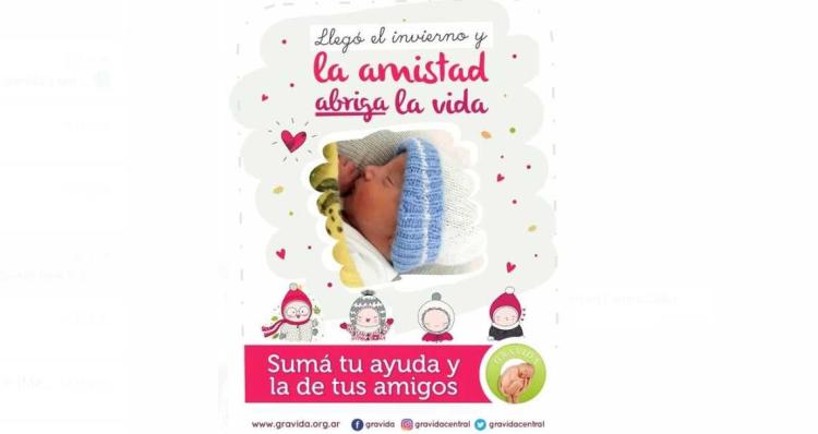 Grávida presentó la campaña "La amistad abriga la vida"