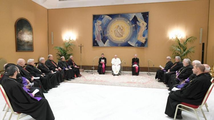 'Hagámonos eco del grito de paz', pidió el Papa a los obispos armenios. 'Hagámonos eco del grito de paz', pidió el Papa a los obispos armenios.