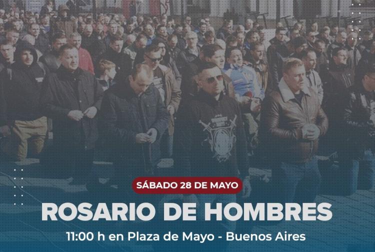 En la Plaza de Mayo, hombres rezarán un rosario por la protección de la familia