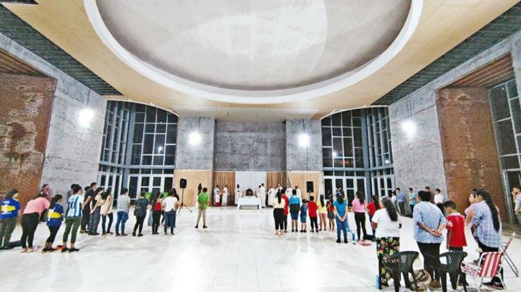 Primera misa en el santuario San Juan Pablo II en Puerto Iguazú Primera misa en el santuario San Juan Pablo II en Puerto Iguazú
