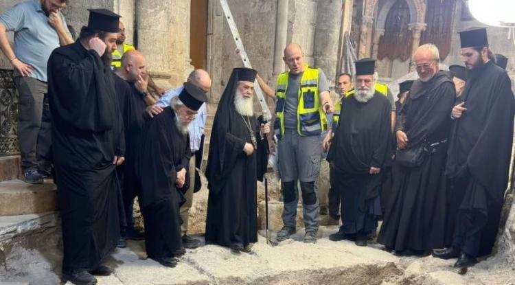Informan sobre la excavación arqueológica en la basílica del Santo Sepulcro