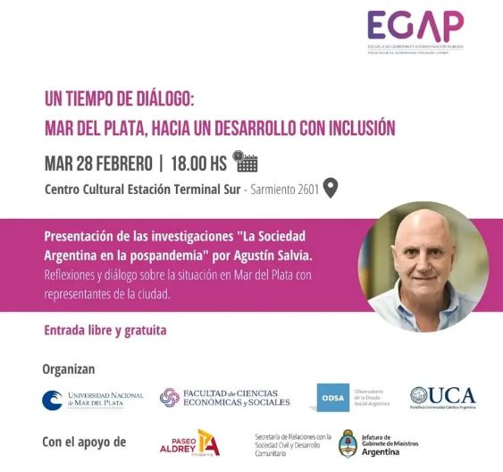 Invitan a la jornada "Un tiempo de diálogo, Mar del Plata hacia un desarrollo con inclusión" Invitan a la jornada "Un tiempo de diálogo, Mar del Plata hacia un desarrollo con inclusión"