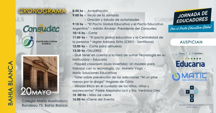 Jornada de educadores por el Pacto Educativo en Bahía Blanca Jornada de educadores por el Pacto Educativo en Bahía Blanca