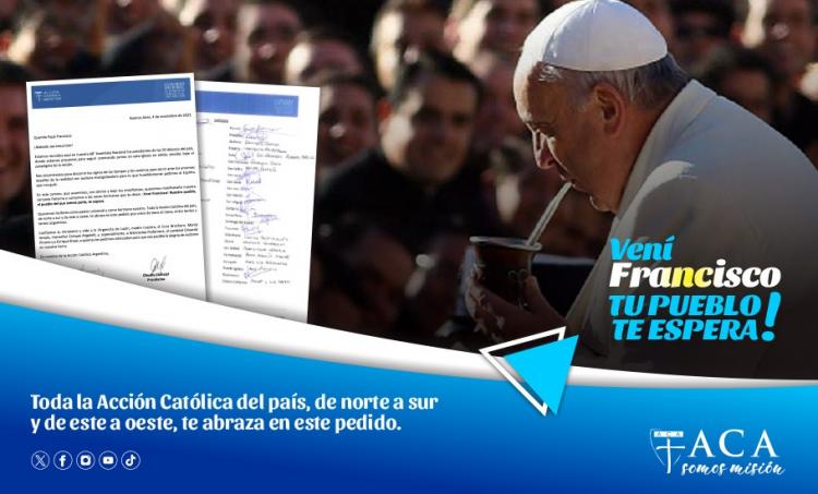 La Acción Católica, al Papa: 'Que sea posible la alegría de recibirte'