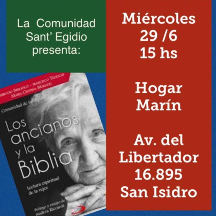 La comunidad de San Egidio presentará el libro "Los ancianos y la Biblia" La comunidad de San Egidio presentará el libro "Los ancianos y la Biblia"