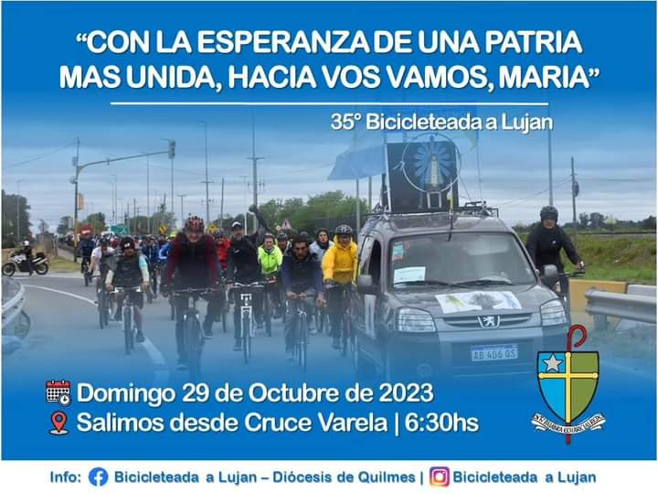 La diócesis de Quilmes se prepara para una nueva peregrinación a Luján en bicicleta