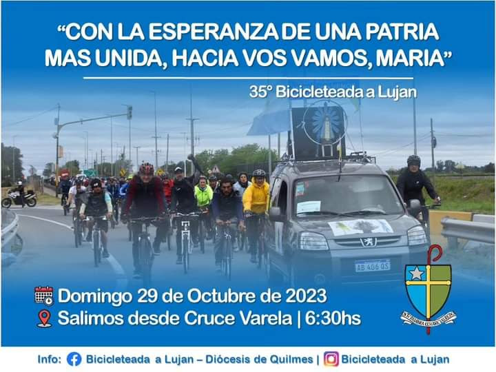 La diócesis de Quilmes se prepara para una nueva peregrinación a Luján en bicicleta La diócesis de Quilmes se prepara para una nueva peregrinación a Luján en bicicleta