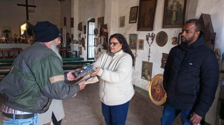 La imagen del custodio de la Virgen de Luján llega a la "Capilla de los Negros" La imagen del custodio de la Virgen de Luján llega a la "Capilla de los Negros"