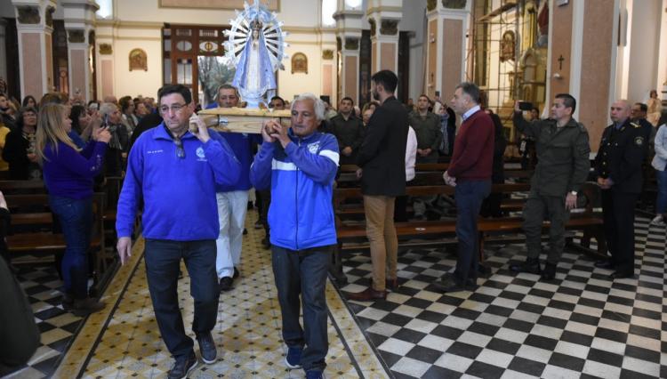 La Virgen de Luján Malvinera pasó por la catedral de Rafaela