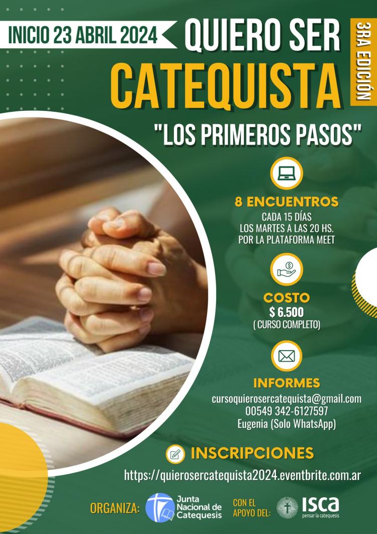 Nuevo curso virtual de formación básica para catequistas
