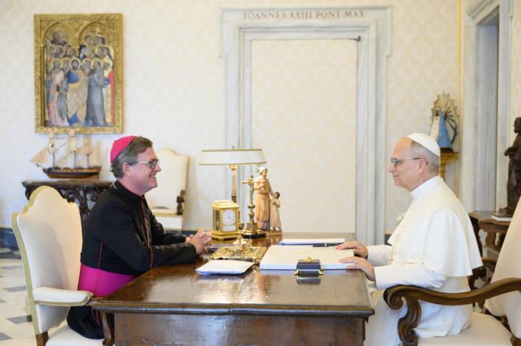 León XIV recibió a Mons. García Cuerva en el Palacio Apostólico