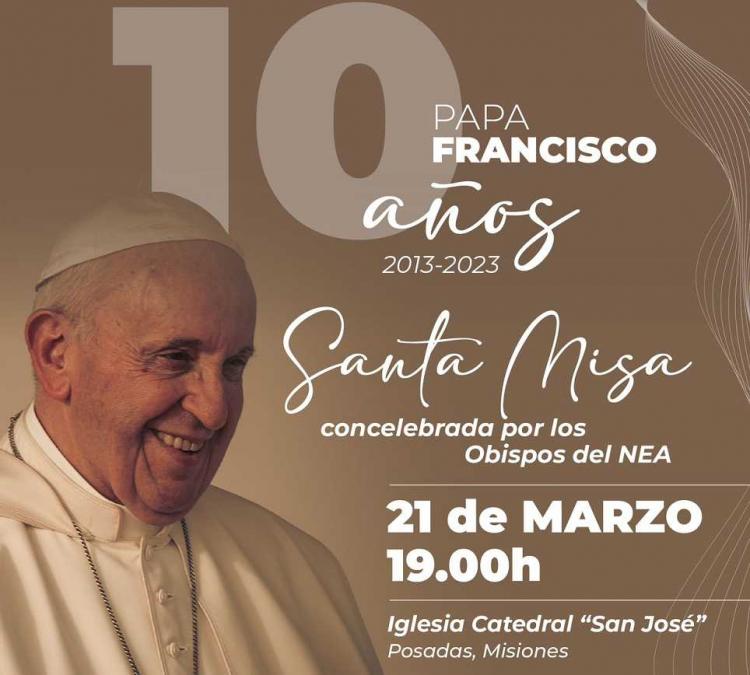 Los obispos del NEA celebran a Francisco en la catedral de Posadas Los obispos del NEA celebran a Francisco en la catedral de Posadas