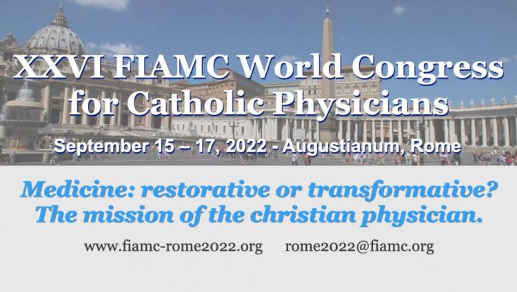 Médicos católicos reflexionarán en Roma sobre "¿Medicina, restauradora o transformadora?" Médicos católicos reflexionarán en Roma sobre "¿Medicina, restauradora o transformadora?"