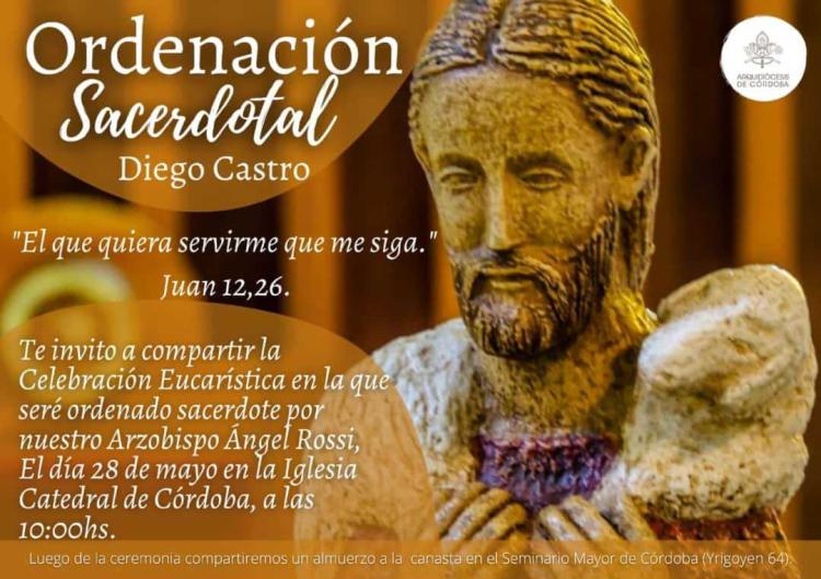Mons. Rossi ordenará un sacerdote para la arquidiócesis de Córdoba Mons. Rossi ordenará un sacerdote para la arquidiócesis de Córdoba