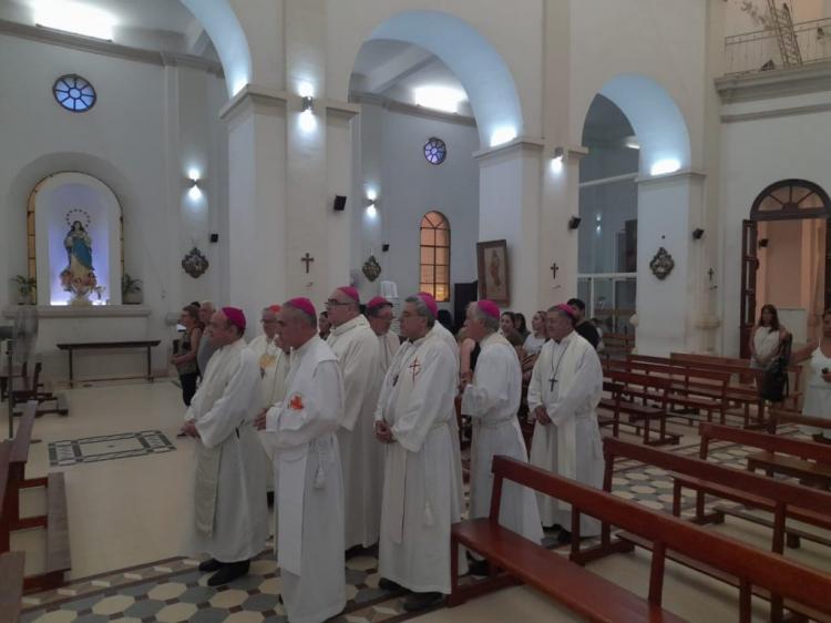 Obispos de la Región Centro rezan por la salud del Papa en Villa Cura Brochero Obispos de la Región Centro rezan por la salud del Papa en Villa Cura Brochero