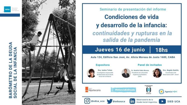 ODSA UCA presenta un nuevo informe sobre la Deuda Social de la Infancia ODSA UCA presenta un nuevo informe sobre la Deuda Social de la Infancia