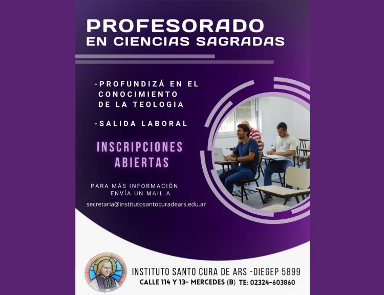 Ofrecen en Mercedes el profesorado en Ciencias Sagradas Ofrecen en Mercedes el profesorado en Ciencias Sagradas
