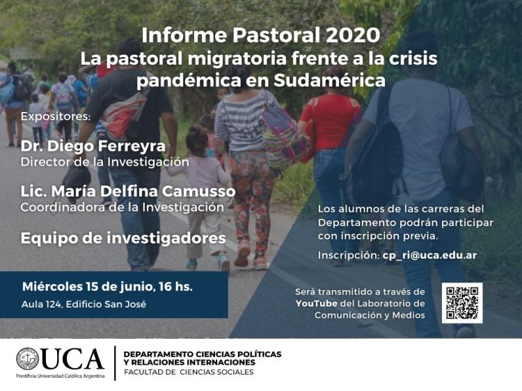 Presentan el informe "La Pastoral Migratoria frente a la crisis pandémica en Sudamérica"