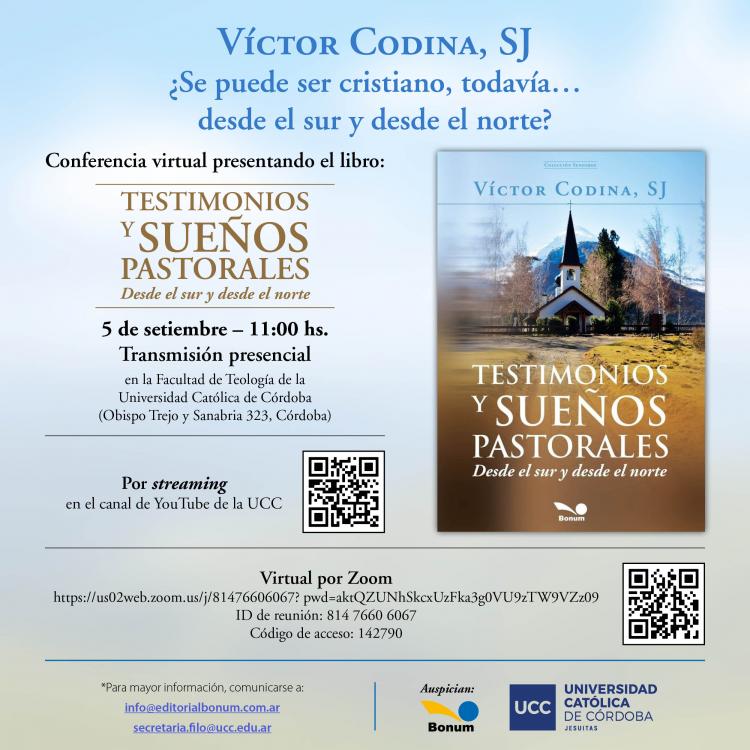 Presentarán el libro "Testimonios y sueños pastorales. Desde el sur y desde el norte" Presentarán el libro "Testimonios y sueños pastorales. Desde el sur y desde el norte"