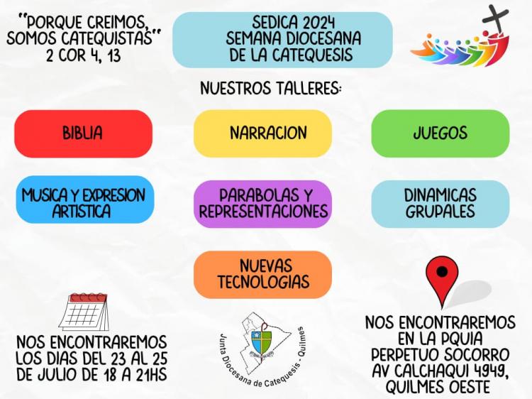 Quilmes: la Junta Catequística convoca a una Semana Diocesana Quilmes: la Junta Catequística convoca a una Semana Diocesana