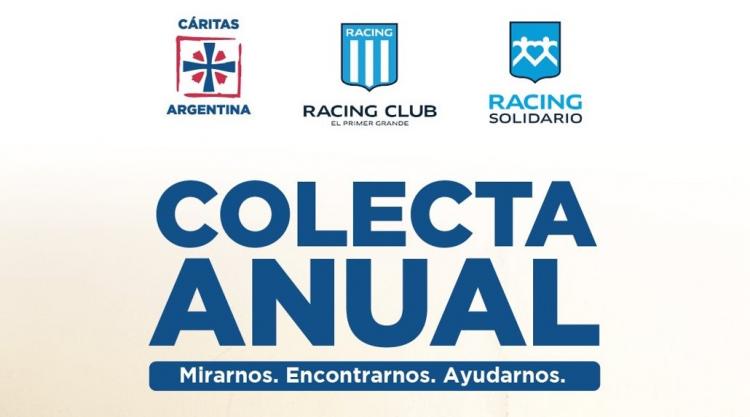 Racing Club se suma a la Colecta Anual de Cáritas