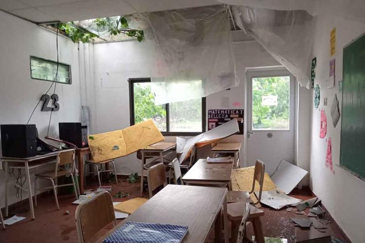 Recaudan fondos para una escuela de Tigre dañada por la tormenta