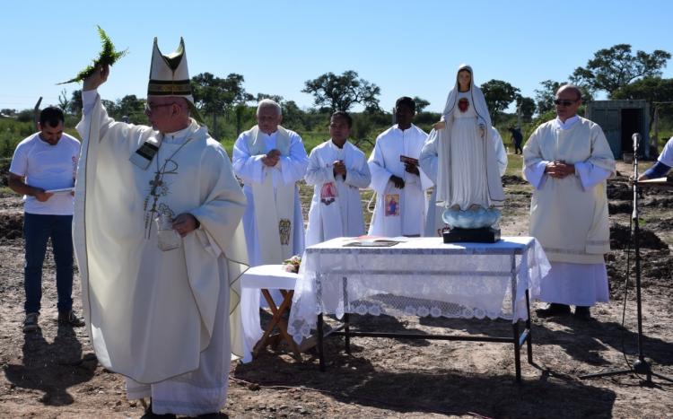 Resistencia: bendición de la piedra fundamental de la capilla Virgen de Fátima
