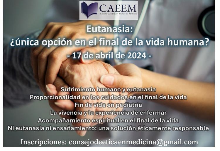 Nuevo seminario: 'Eutanasia: ¿única opción en el final de la vida humana?' Nuevo seminario: 'Eutanasia: ¿única opción en el final de la vida humana?'