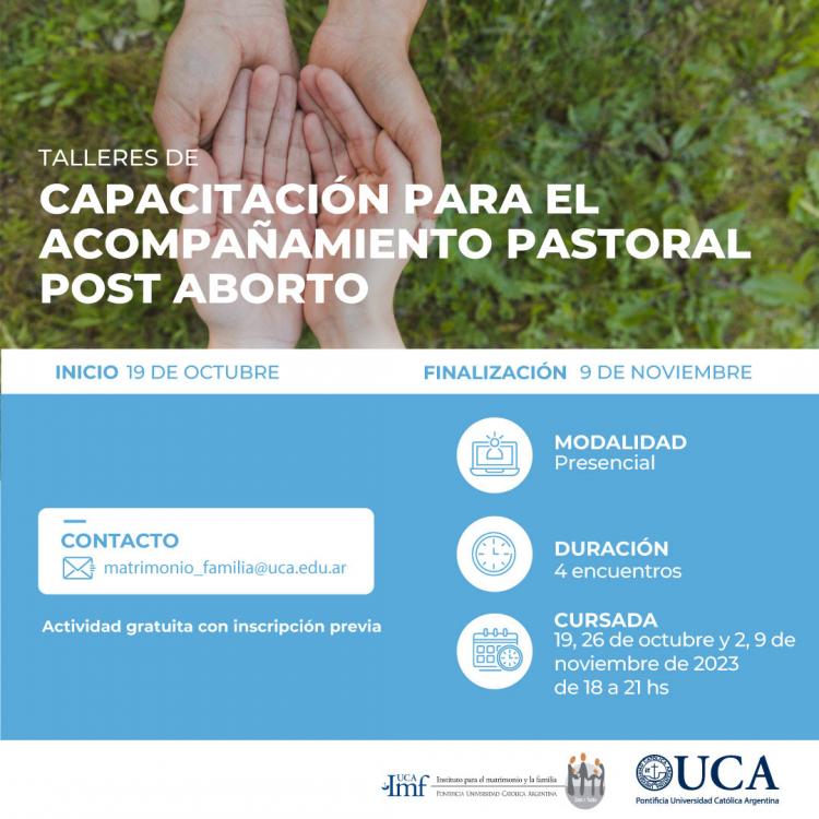 Taller de capacitación para el acompañamiento pastoral post aborto en la UCA