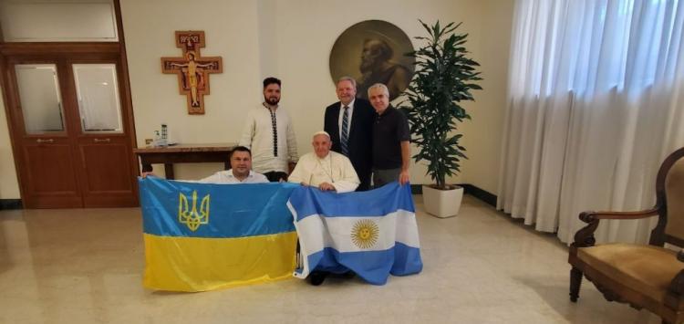Una delegación informal ucraniana se reunió con Francisco en el Vaticano Una delegación informal ucraniana se reunió con Francisco en el Vaticano