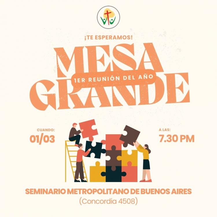 La arquidiócesis de Buenos Aires invita a la Primera Mesa Grande de Jóvenes La arquidiócesis de Buenos Aires invita a la Primera Mesa Grande de Jóvenes